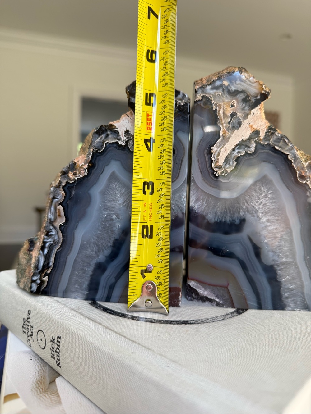 Natural agate bookend pair - Picture 8 of 8